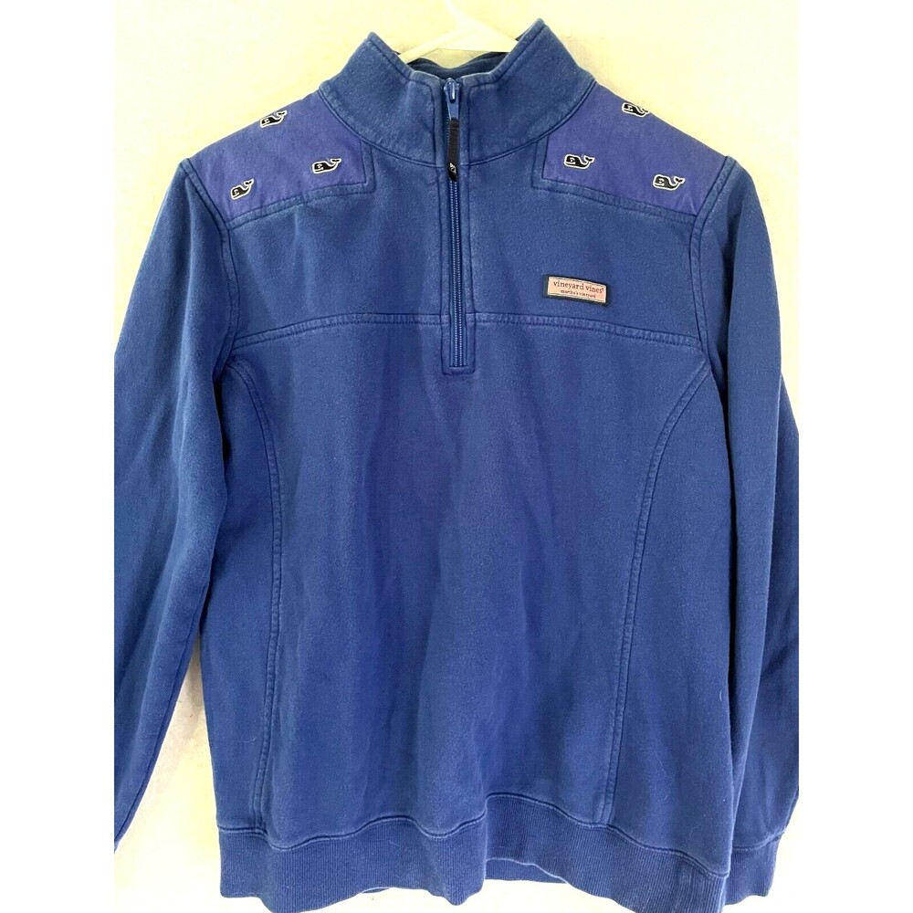 Vineyard Vines Women Whale Shep Shirt Blue Size S Half zip Sweatshirt Pullover